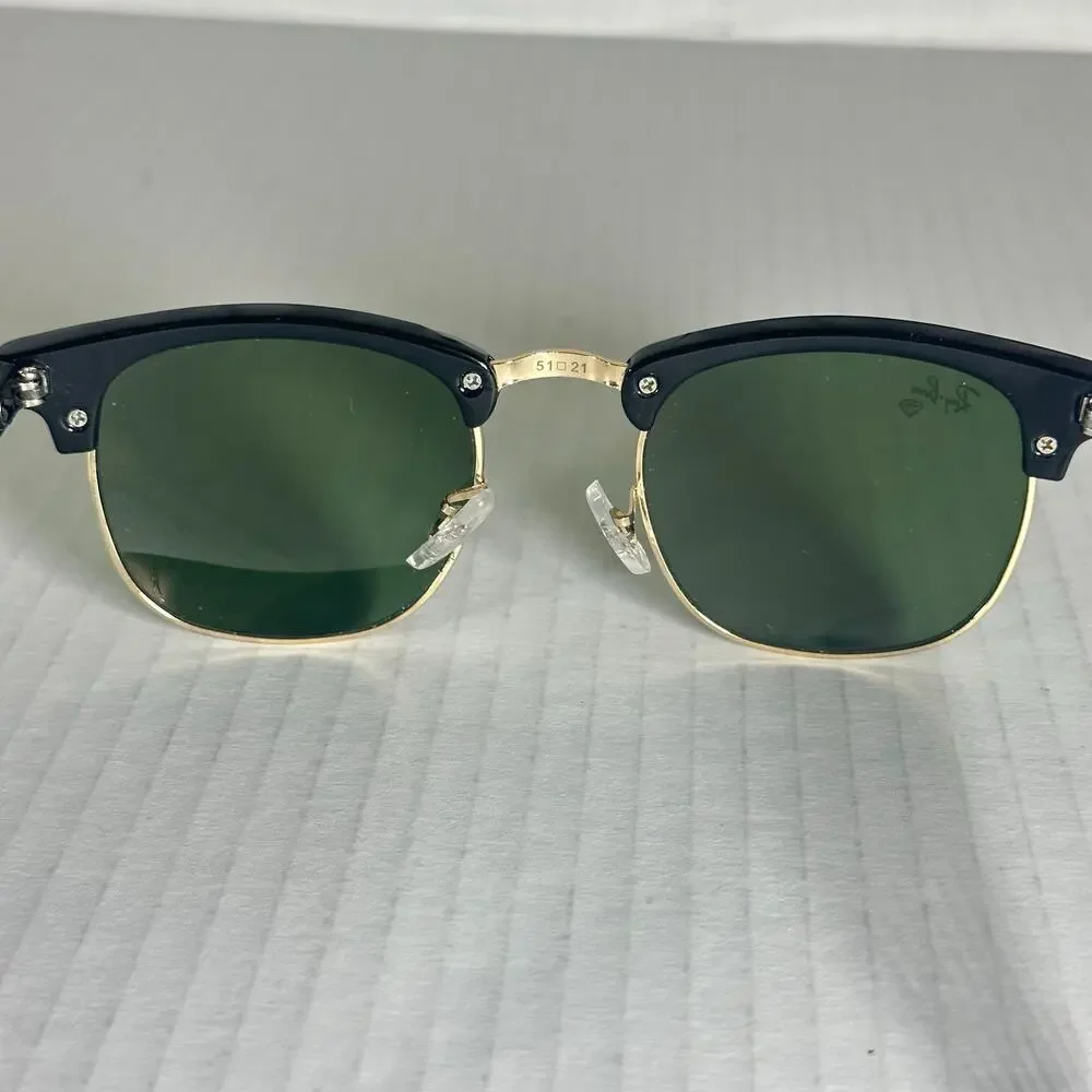 Ray-Ban Clubmaster Sunglasses Black Gold Vintage 21-145 frames only